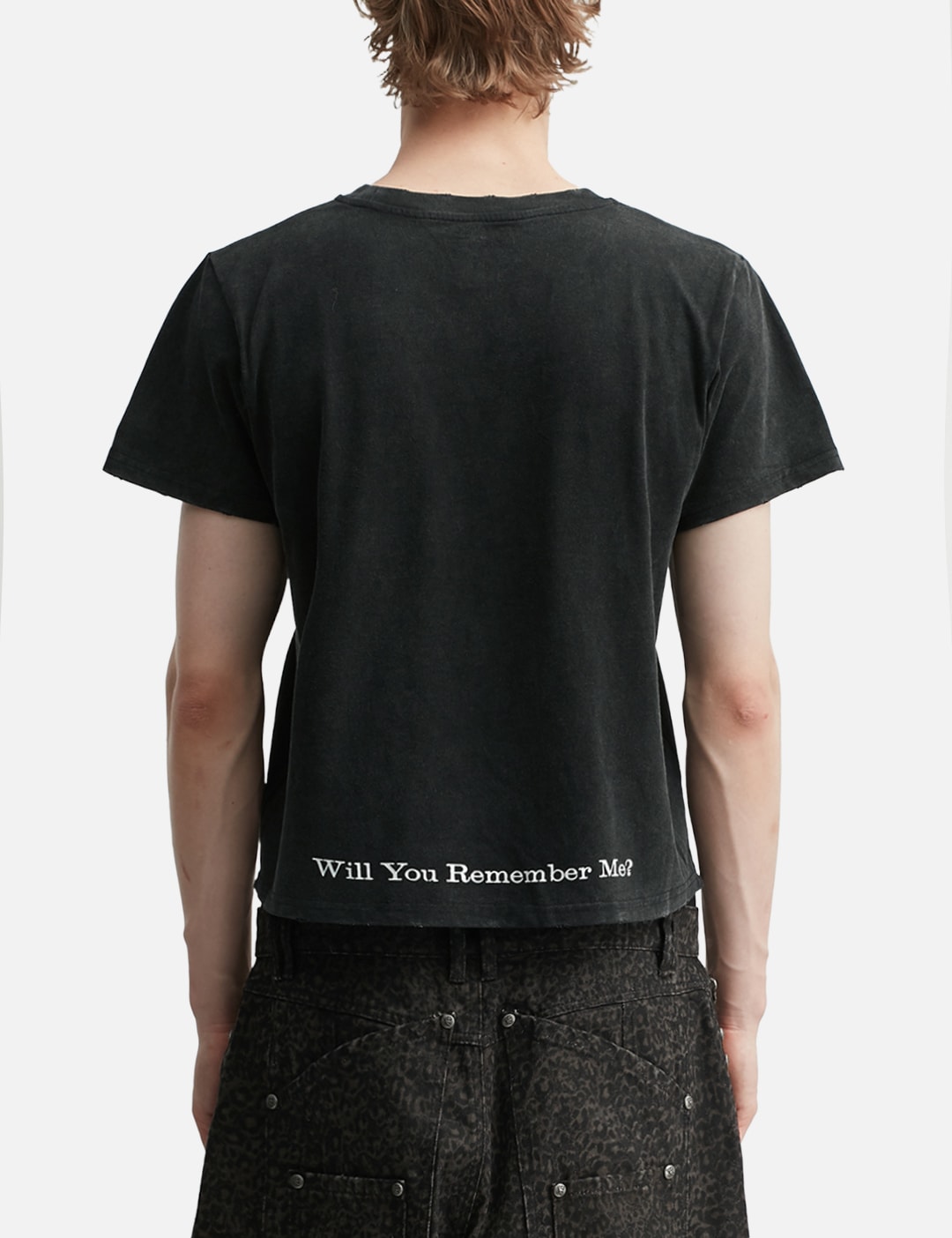 "Caspian" Ghost Fitted T-Shirt In Washed Black view 13
