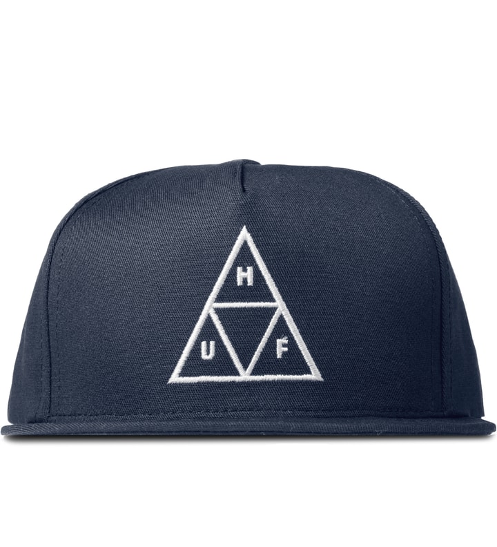 Navy DWR Triple Triangle Snapback Cap Placeholder Image