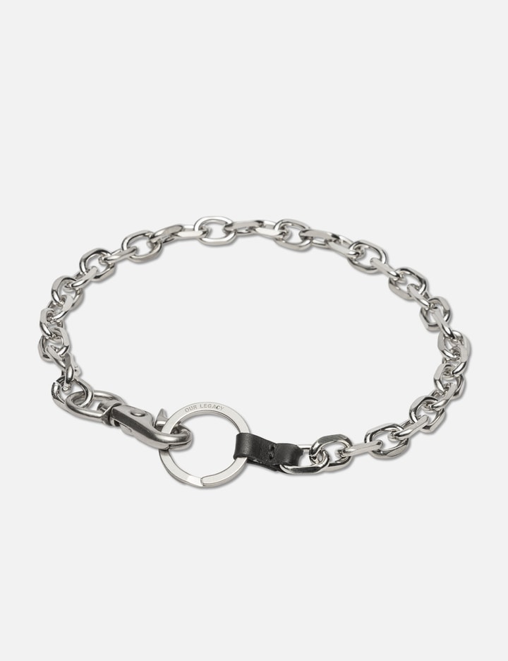 Our Legacy Ladon Matte Nickel Key Ring In Silver