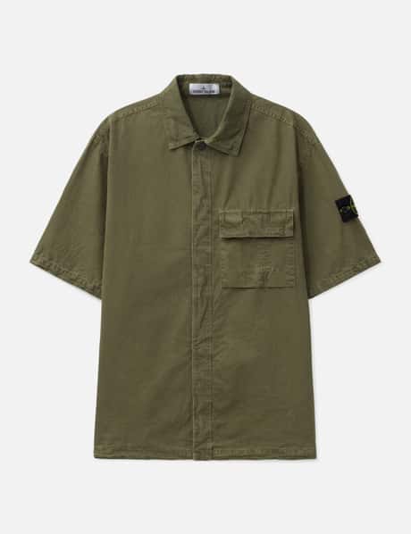 Brushed Organic Cotton Canvas 'Old' Effect Shirt view 6