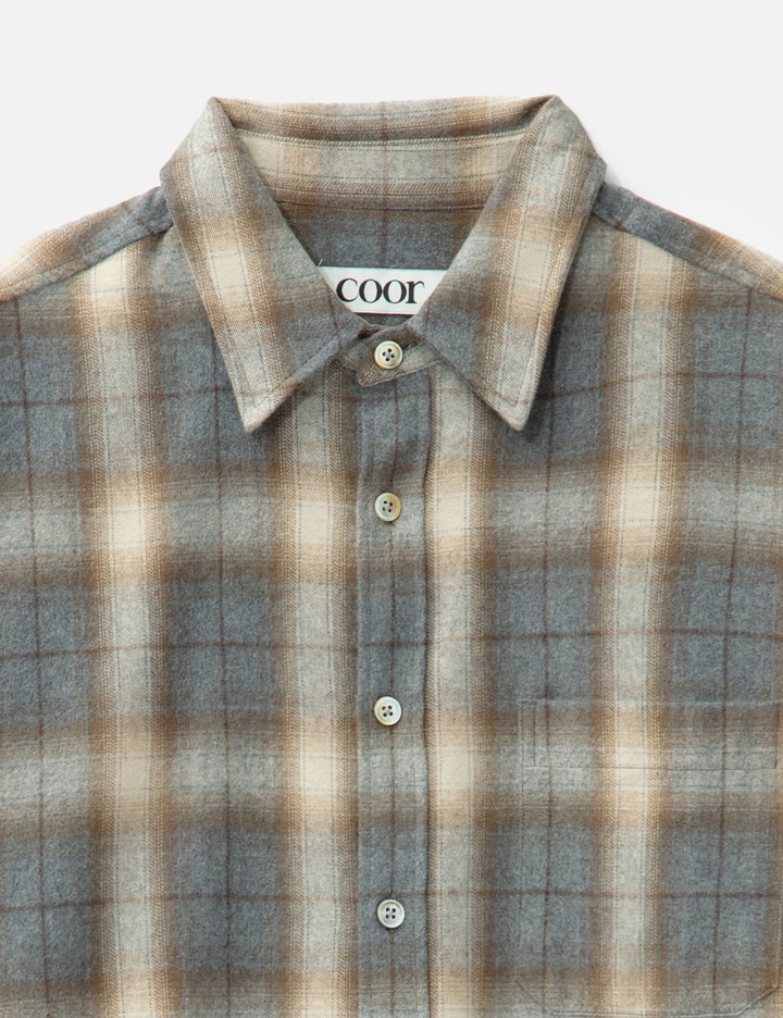 Ombre Flannel One Pocket Checkered Shirt Placeholder Image