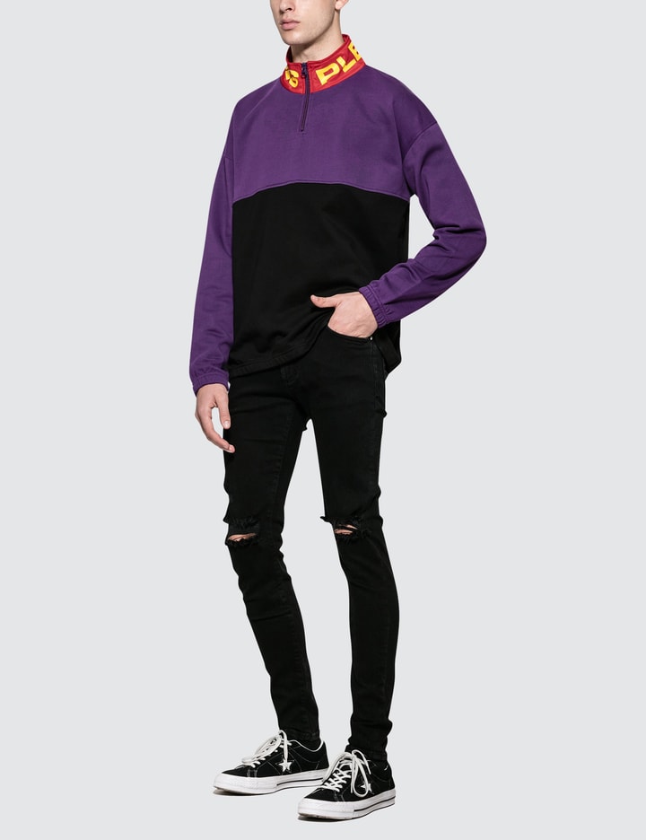 Misfit Color Block Half Zip Sweater Placeholder Image
