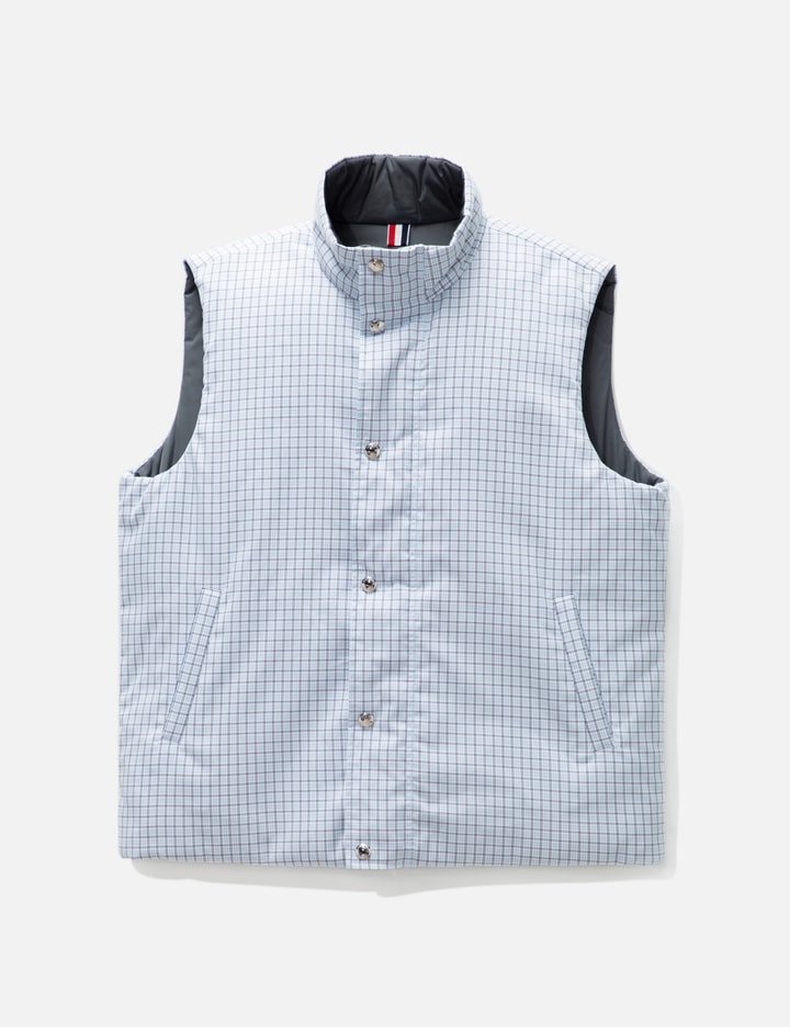 Shop Thom Browne 4-bar Reversible Vest In Blue