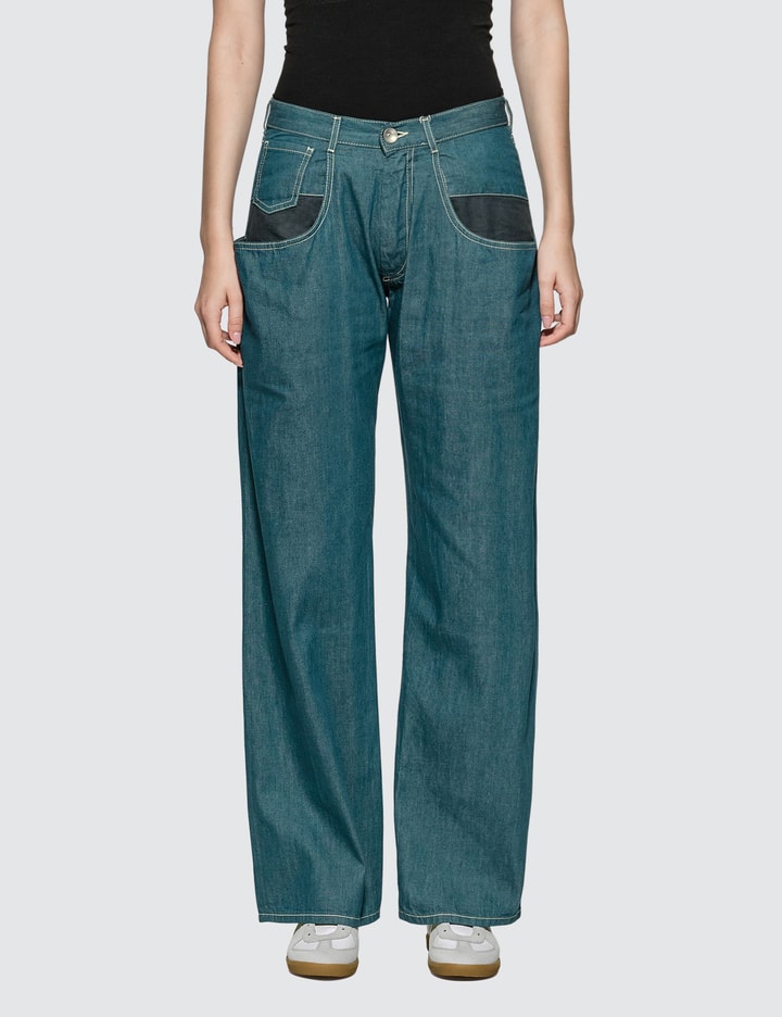 Straight Jeans With Oversized Pockets Placeholder Image