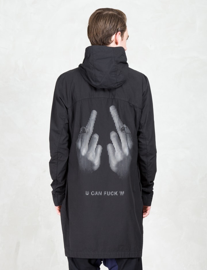 11 By Boris Bidjan Saberi - Hood Coat With Finger Print At Back 