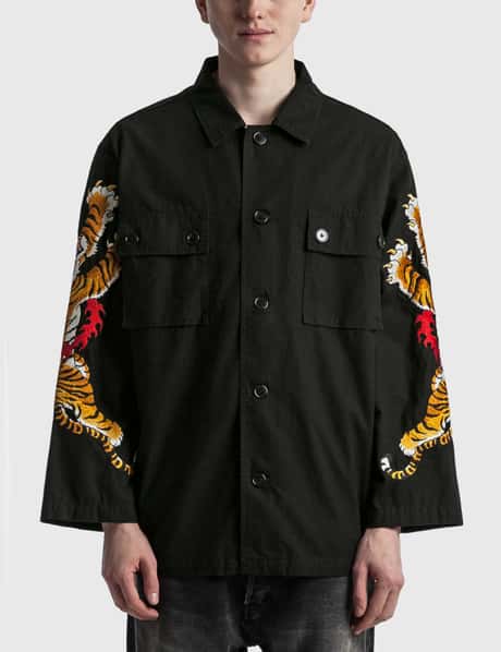 ほぼ新品TIM LEHI / WOODLANDCAMO ARMY SHIRT S ワコマリア - Wacko  