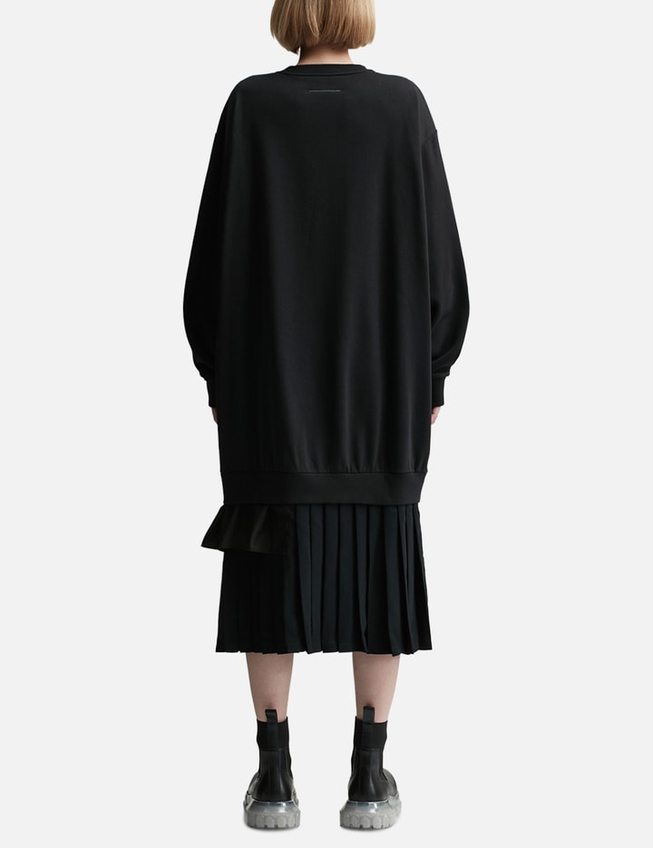 Shop Mm6 Maison Margiela Knitted Midi Dress In Black
