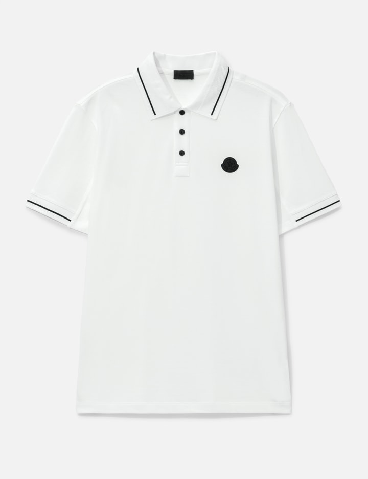 Moncler Logo Patch Cotton Polo Shirt