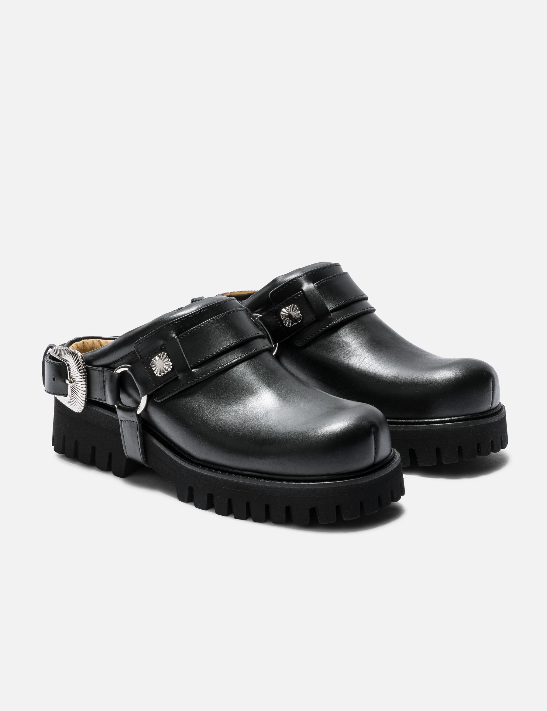 Black Leather Mules view 16