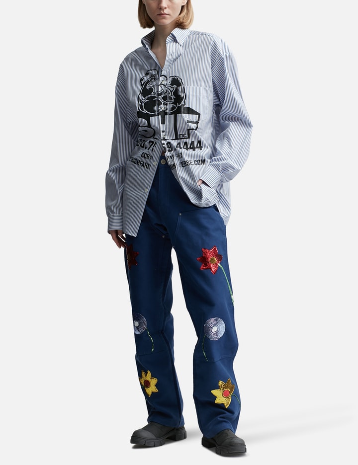 Sky High Farm Workwear Blue Shf Chicken Shirt In Blue