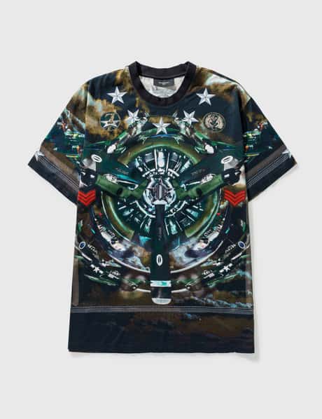 Givenchy GIVENCHY AREOPLANE PRINT TIEDYE T-SHIRT
