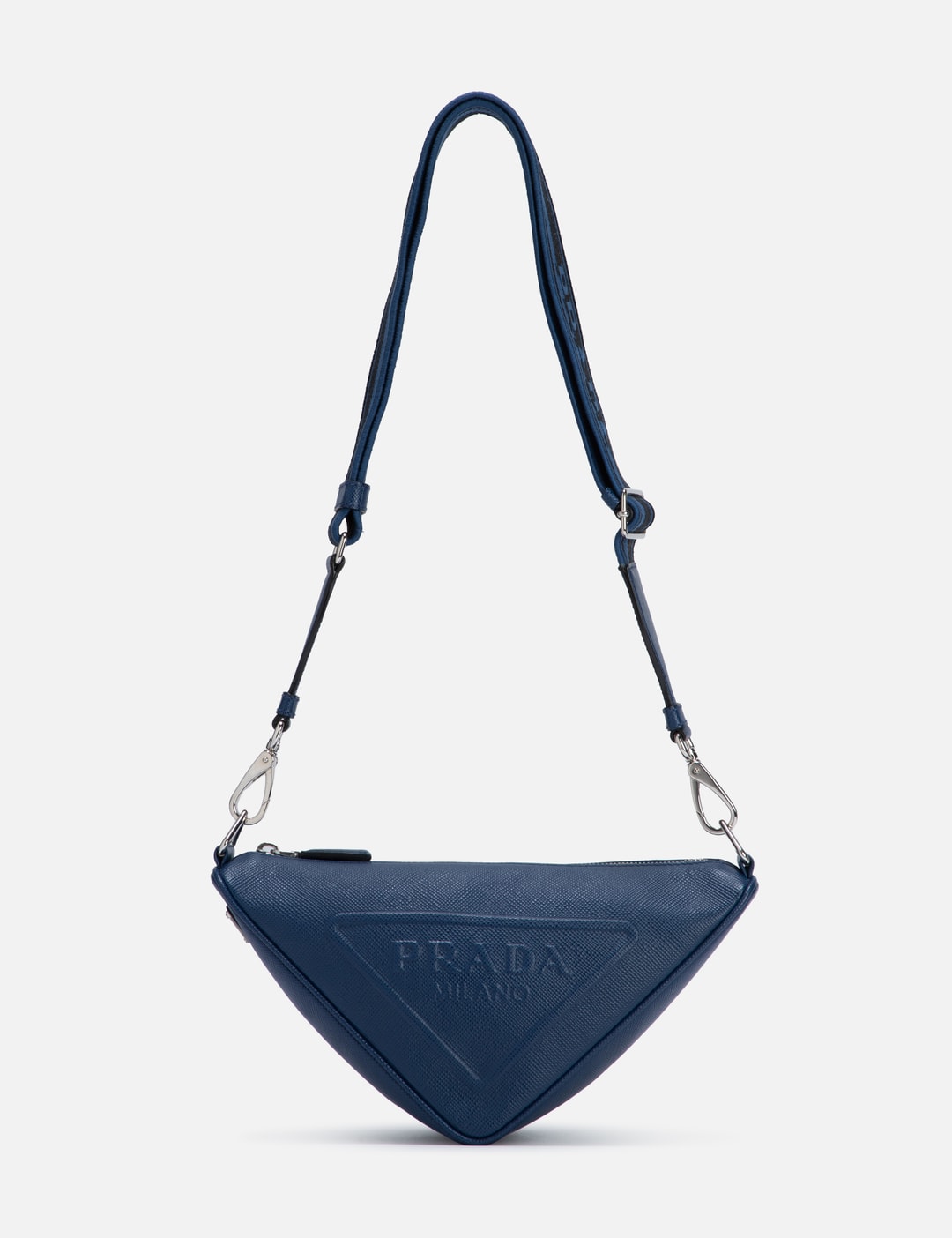 prada triangle bag blue