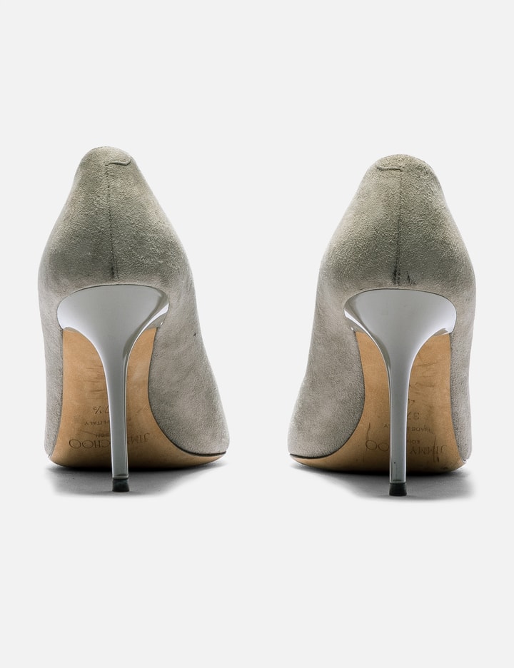 Jimmy Choo Anouk Leather Heels In Gray