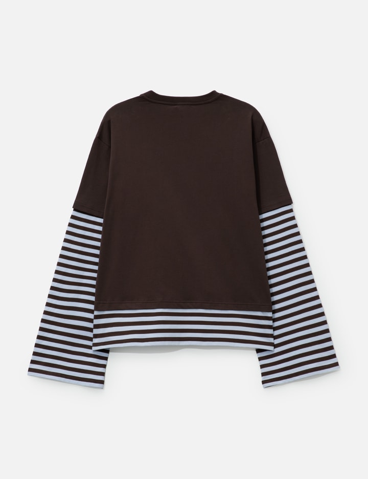 Long Sleeve 2-In-1 Tee With Knit Patch view 2