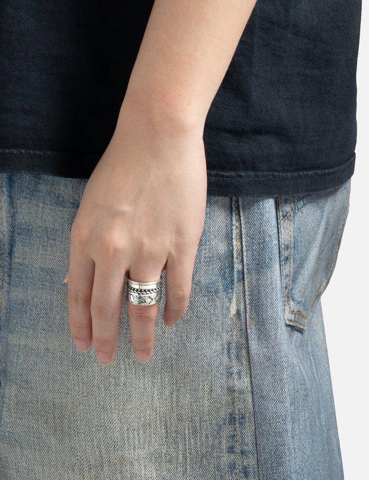 MM6 Maison Margiela Double Floral Motif Ring