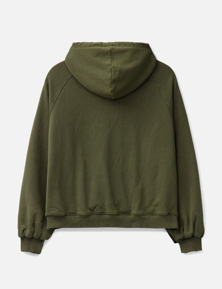 Basketcase Hench Thermal Lined Zip-up Hoodie In Green