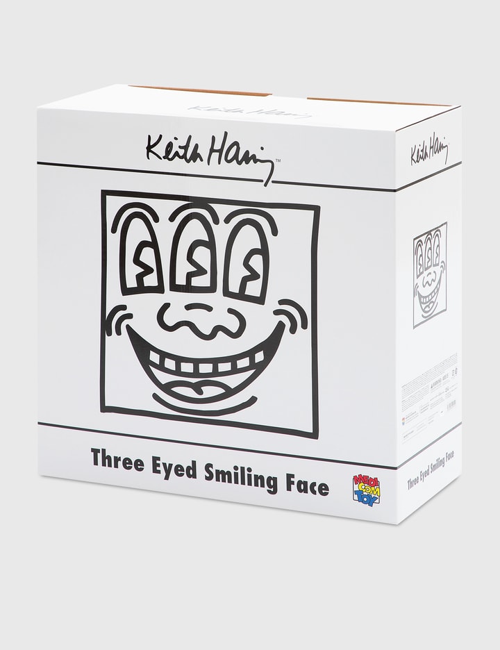 Keith Haring Three Eyed Smiling Face Statue White Version Placeholder Image