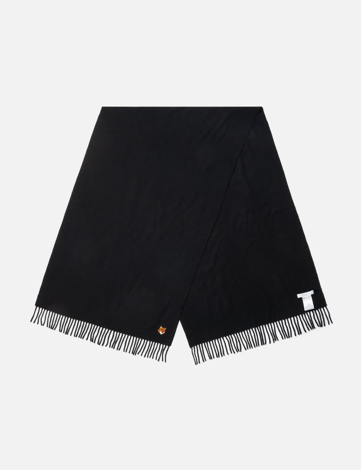 Maison Kitsuné Fox Head Scarf In Black