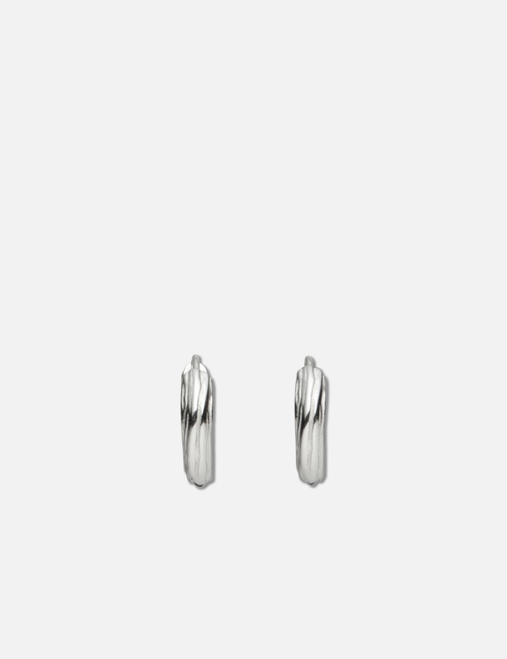 MIDNIGHTFACTORY Wooody Hoop Oxidised Earrings