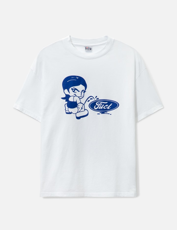 Shop Fuct Oval Pee Girl T-shirt In White