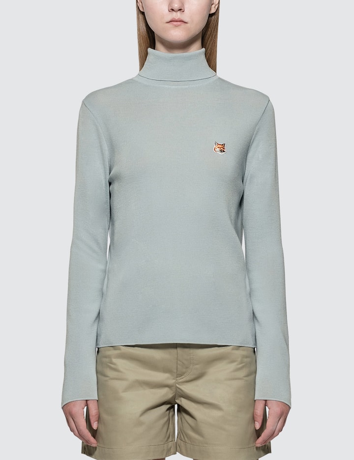 Turtleneck Fox Head Patch Sweater Placeholder Image