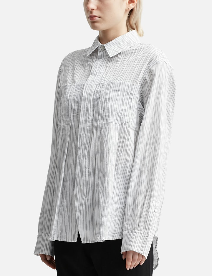 Pleat Detail Stripe Long Sleeve Shirt Placeholder Image