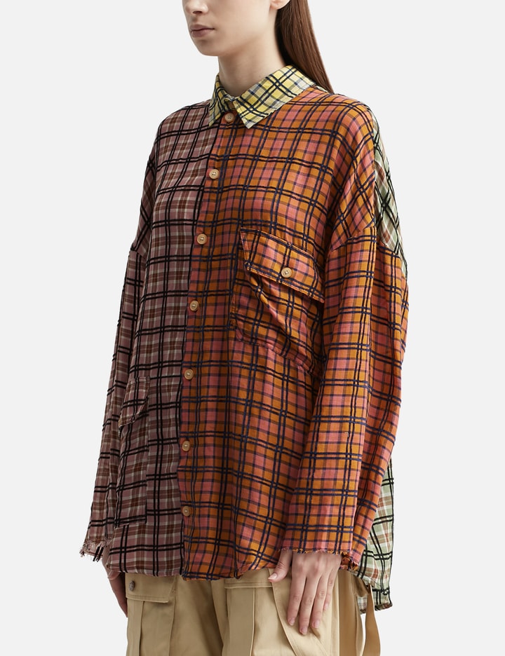 Unisex Patchwork Check Shirt Placeholder Image