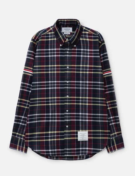 Thom Browne Tartan Cotton Flannel Shirt