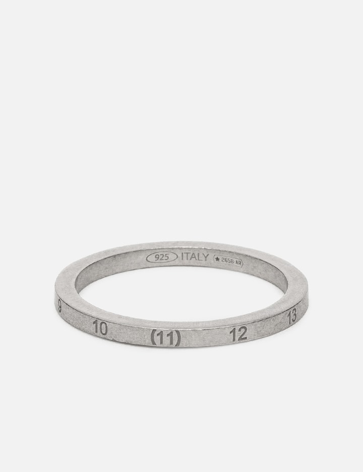 Maison Margiela Slim Numerical Ring In Silver