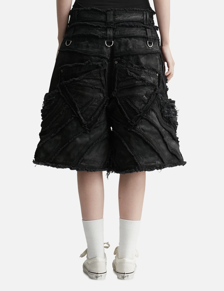 Thought We Friends Attached Detachable Waxed Distressed Denims
