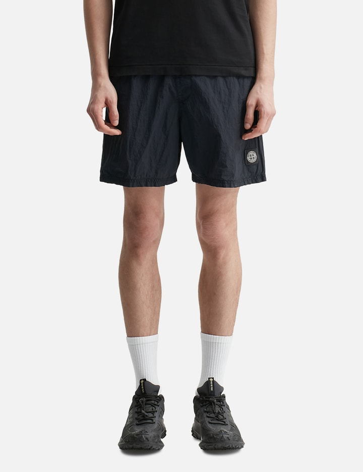 Stone Island Elastic Waist Swimming Shorts In Blue