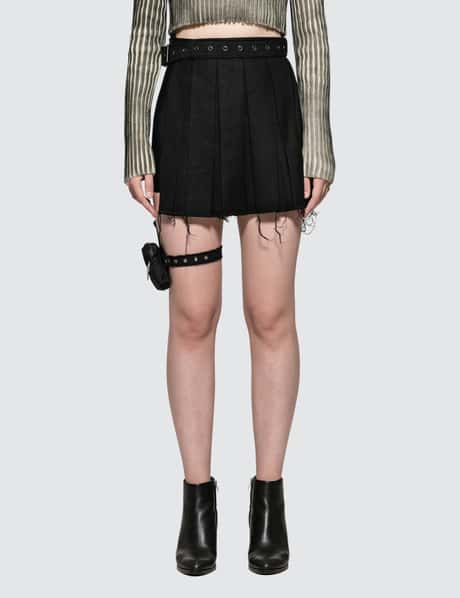 Hyein Seo - Wool Skirt With Garter Belt | HBX Hyein Seo - Wool Skirt With Garter Belt | HBX