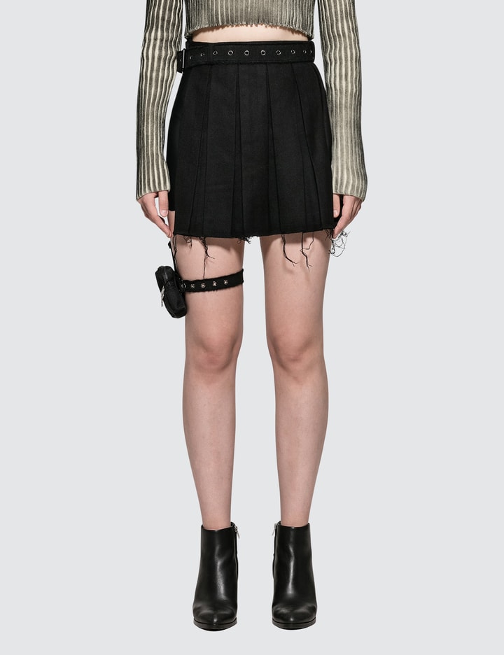 Wool Skirt With Garter Belt Placeholder Image
