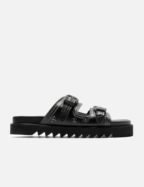 Black Buckle Sandals view 5