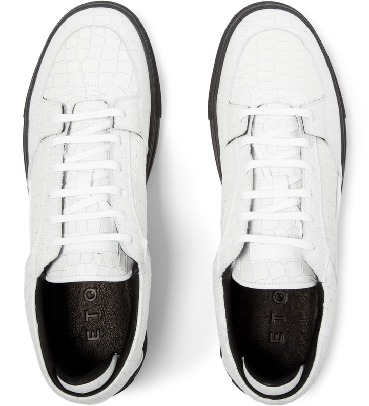 White Croc Embossed Low Top 3 Shoes Placeholder Image