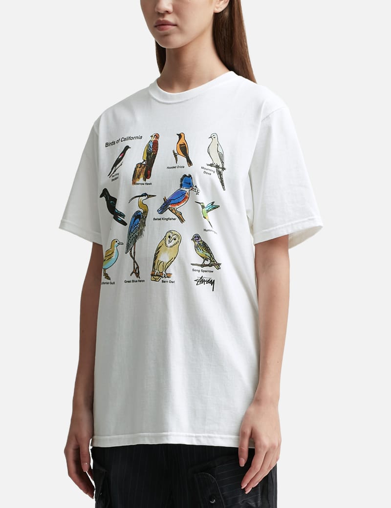 “Bird” old stussy プリント Tシャツ 赤 L