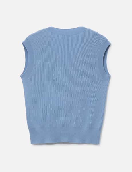 Light Blue Button Vest view 8