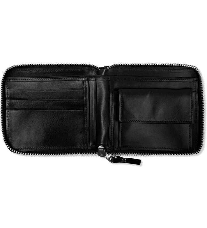 Black Cow Leather Zip Wallet Placeholder Image