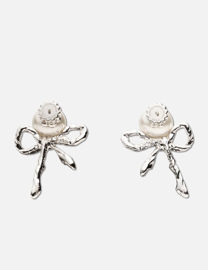 YVMIN SHUSHU/TONG × YVMIN Twisted Rope Bow Pearl Earring