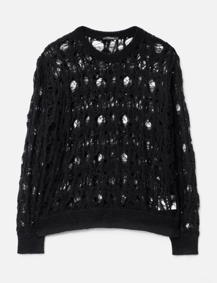 Taakk Lame Mohair Knit In Black