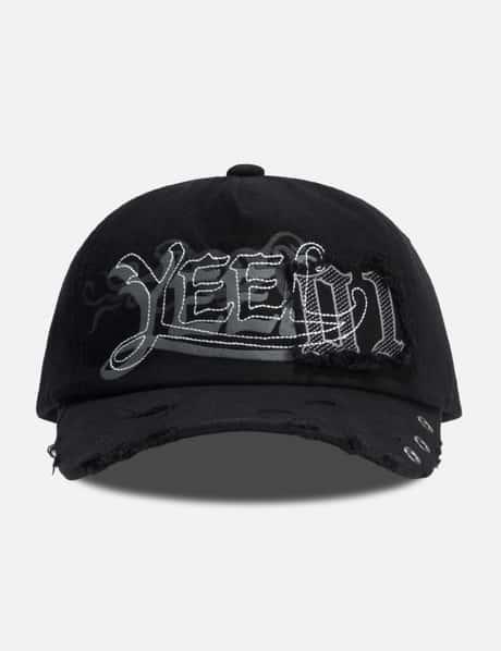 YEEL Destroyed Vintage Ball Cap Black