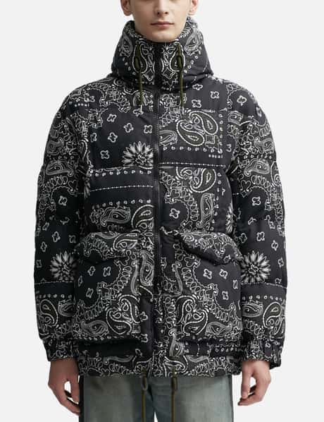 Sacai Bandana Print Puffer Jacket HBX1