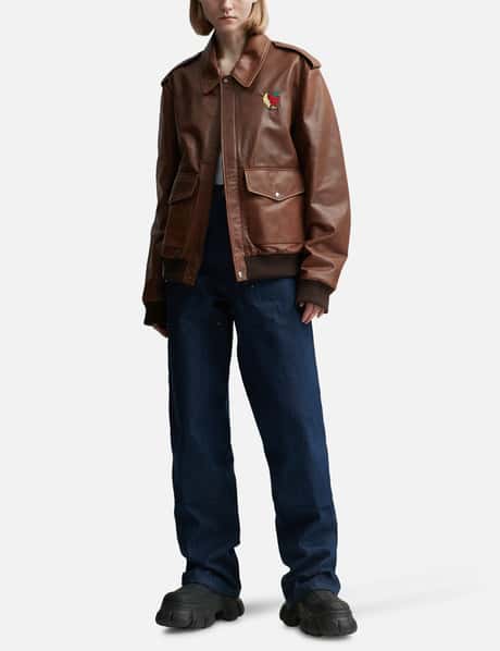 Sky High Farm Workwear - ペレニアル ロゴ ボンバー ジャケット | HBX 