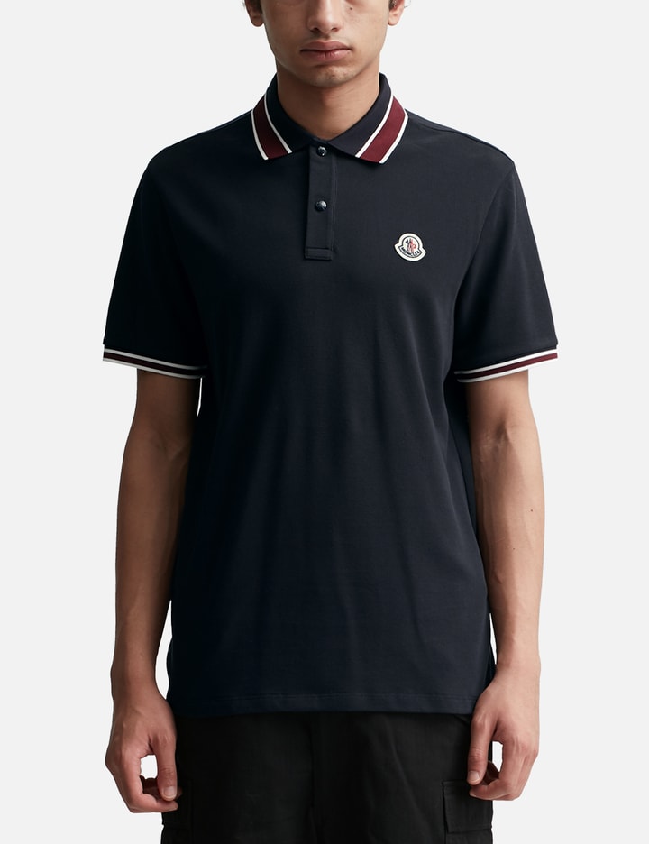 DARK BLUE LOGO PATCH POLO SHIRT Placeholder Image