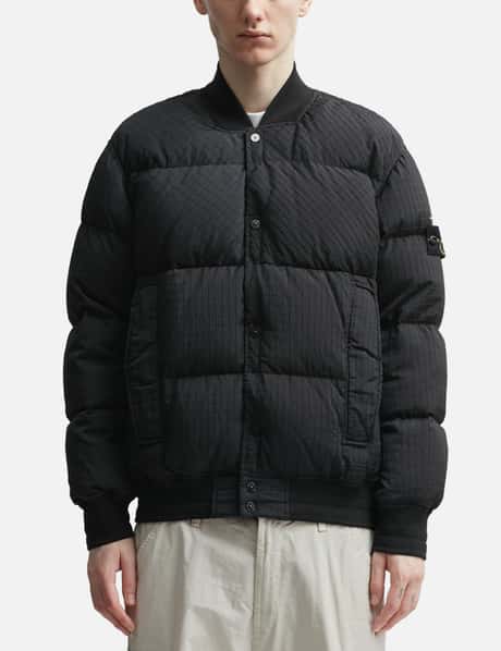 Ripstop Nylon Stone Island Padded Jacket Black Stone Island Nylon