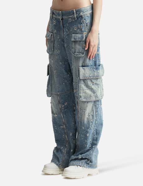 Acne Studios PATESSA MOTH BLUE DENIM JEANS HBX