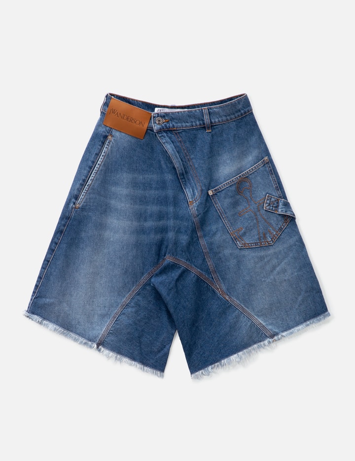 Jw Anderson Twisted Workwear Shorts In Blue