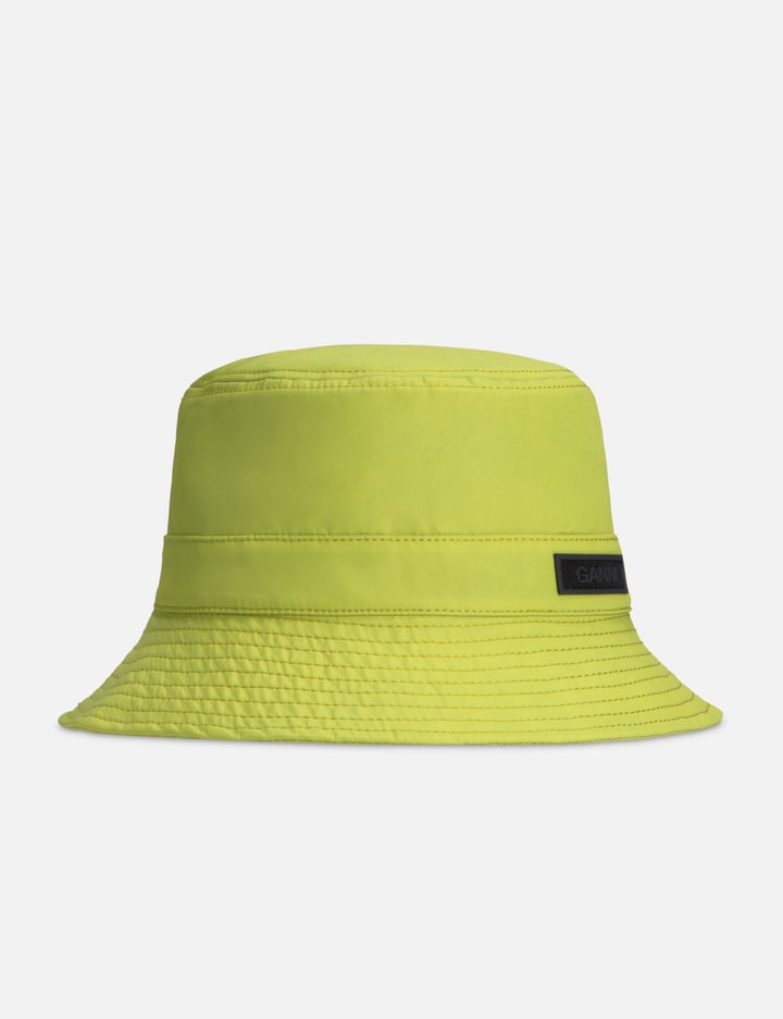 Ganni Recycled Tech Bucket Hat In Green