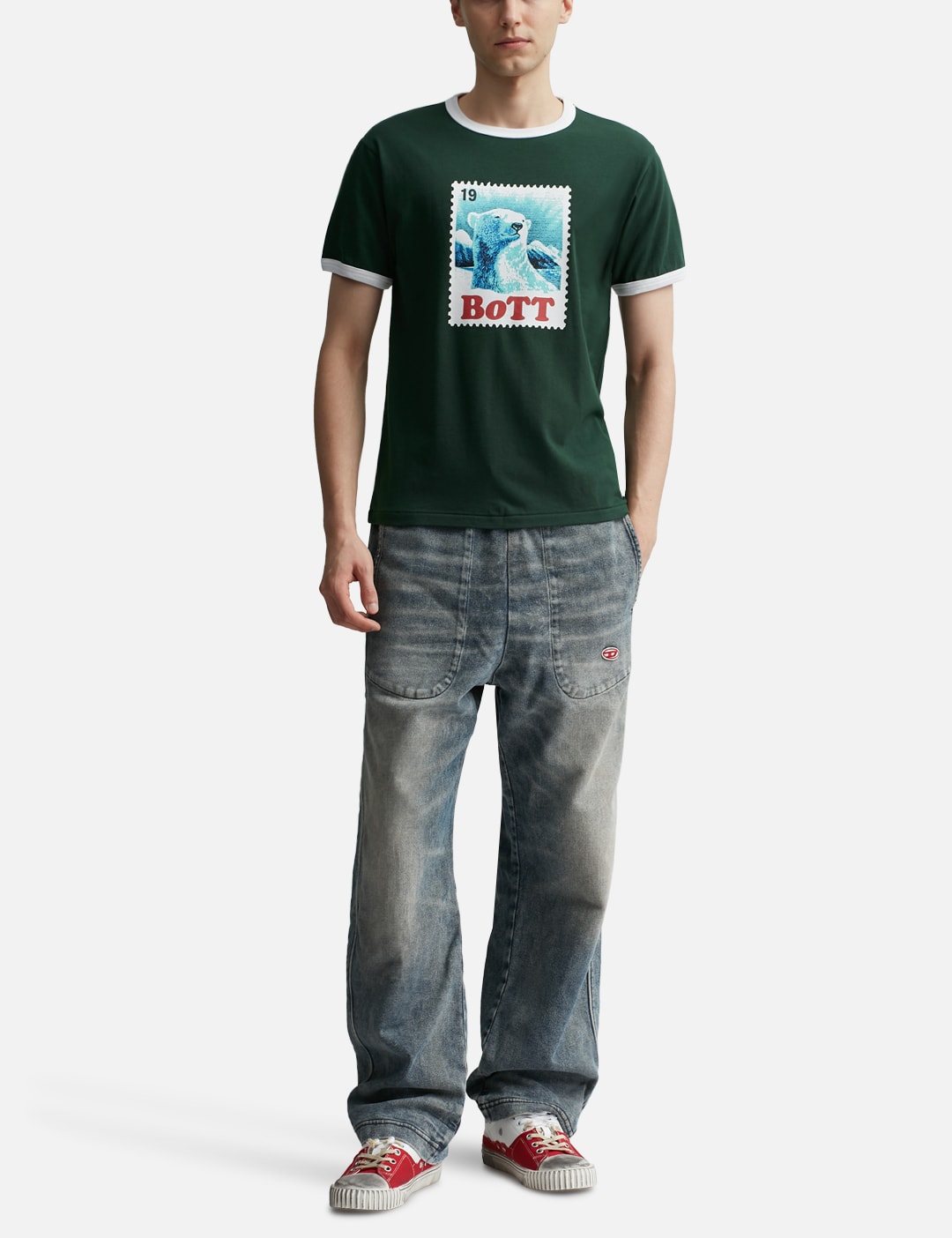 Bear Stamp Ringer T-Shirt view 20
