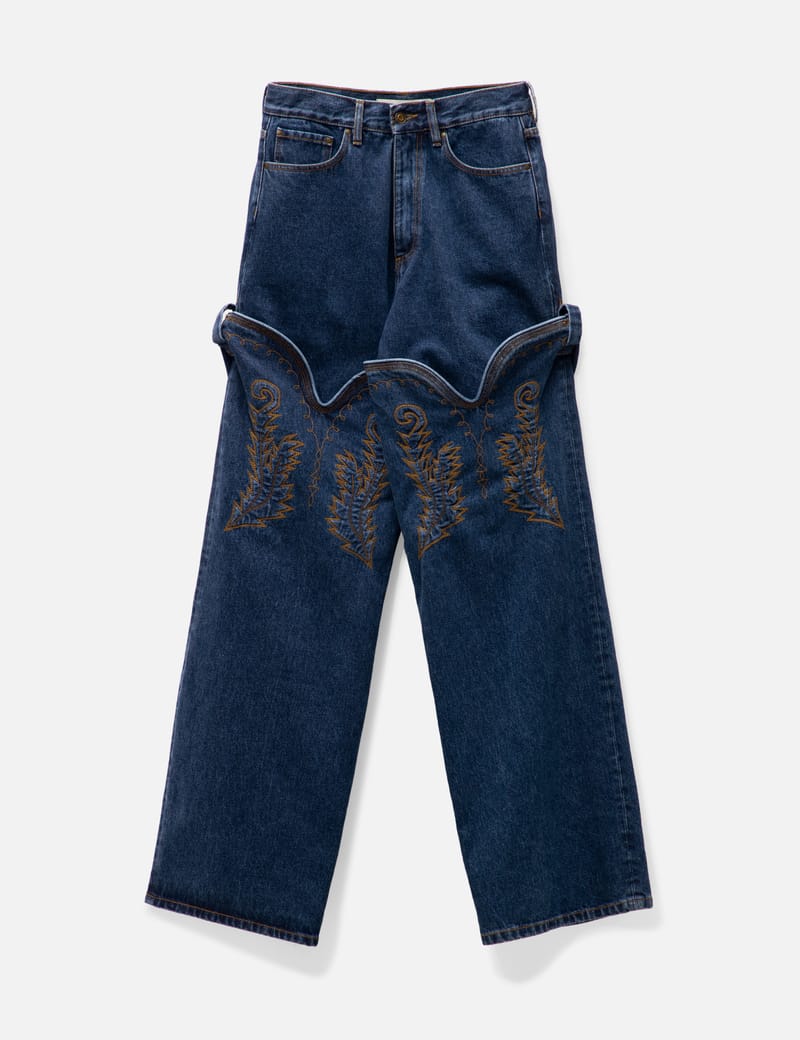 【★新品】Y/PROJECT cowboy cuff relaxed jeans 30 デニム/ジーンズ